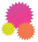 GEOGRAPHICS 12019 SIGN STARS FLUORO 105MM SML ASST PK25