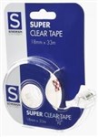 TAPE SUPER CLEAR SOVEREIGN 18MMX33M ON DISPENSER