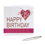 GUEST BOOK WITH PEN ME 16TH BIRTHDAY T416