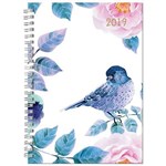 DIARY 2019 CUMBERLAND A5 ASPEN FASHION SPIRAL WTV BLUE BIRD