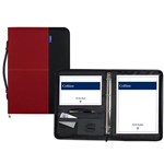 COLLINS CONFERENCE RINGBINDER WITH ZIP  HANDLE  REDCHARCOAL