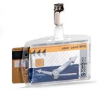DURABLE DUO CARD HOLDER WITH CLIP RETAIL PACK