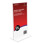 DEFLECTO 45101 SIGN AND DOCUMENT HOLDER PORTRAIT DOUBLE SIDED DL CLEAR