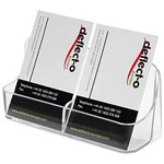 DEFLECTO 70401 BUSINESS CARD HOLDER TWIN VERTICAL CLEAR