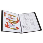 MARBIG DISPLAY BOOK NONREFILABLE SPINE INSERT 20 POCKET A3 BLACK