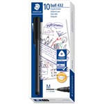 STAEDTLER 4320 TRIANGULAR BALLPOINT STICK PEN MEDIUM BLACK BOX 10