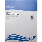 INITIATIVE SHEET PROTECTORS 35 MICRON PVC FREE AND COPY SAFE A4 CLEAR BOX 100