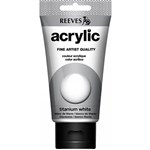 REEVES PREMIUM ACRYLIC PAINT 75ML TUBE TITANIUM WHITE