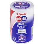 QUIKSTIK MARK I LABELS PERMANENT 1500 LABELSROLL 22 X 12MM WHITE PACK 5