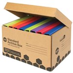 MARBIG ENVIRO ARCHIVE BOX ATTACHED LID KRAFT 420 X 315 X 260MM