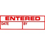 XSTAMPER CXBN 1534 PREINKED MESSAGE STAMP ENTEREDDATEBY 42 X 13MM RED