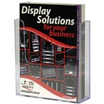 DEFLECTO 39103 BROCHURE HOLDER EXTRA CAPACITY WALL MOUNT A4 CLEAR