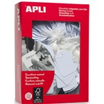 APLI 389 STRUNG TICKETS 18X29MM WHITE