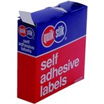 QUIKSTIK LABEL DISPENSER CIRCLE 14MM SILVER PACK 650