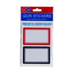 QUIKSTIK RECTANGULAR LABEL WITH BORDER 48 X 75MM PACK 12