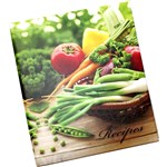 CUMBERLAND RECIPE BOOK BINDER PADDED COVER FRESH VEGETABLE DESIGN