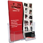 DEFLECTO 77101 BROCHURE HOLDER WITH BUSINESS CARD HOLDER A4 CLEAR