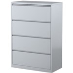 STEELCO LATERAL FILING CABINET 4 DRAWER 1320 X 915 X 463MM SILVER GREY