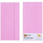 QUILL DL COLOURED ENVELOPES PLAINFACE STRIP SEAL 80GSM 110 X 220MM MUSK PACK 25