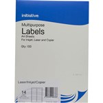 INITIATIVE MULTIPURPOSE LABELS 14UP 991 X 381MM