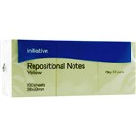 INITIATIVE REPOSITIONAL NOTES 40 X 50MM YELLOW 