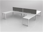 ANVIL CORNER 4 STAFF DESK 90 DEGREE LAYOUT