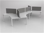 AXIS CORNER DESK SETTING 6 STAFF 120 DEGREE LAYOUT