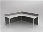 STUDIO 50 CORNER DESK 2 STAFF 90 DEGREE LAYOUT