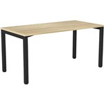 OLG AXIS SINGLE SIDED DESK 1500 X 750MM BLACK FRAME NEW OAK TOP
