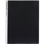 MARBIG DISPLAY BOOK NONREFILABLE INSERT COVER 20 POCKET A4 CLEARBLACK