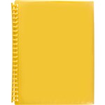 MARBIG DISPLAY BOOK REFILLABLE INSERT COVER 20 POCKET A4 YELLOW