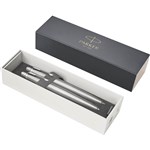 PARKER JOTTER BALLPOINT PEN AND MECHANICAL PENCIL STAINLESS STEEL GIFT SET