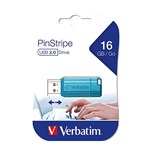VERBATIM STORENGO PINSTRIPE USB FLASH DRIVE 20 16GB BLUE
