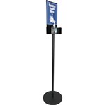 DEFLECTO HAND SANITISER DISPLAY STAND SINGLE A5 14M BLACKCLEAR