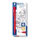 STAEDTLER 423 STICK ICE TRIANGULAR RETRACTABLE BALLPOINT PEN MEDIUM RED