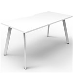 RAPIDLINE ETERNITY WORKSTATION 1 PERSON 1500 X 750MM NATURAL WHITE  WHITE SATIN