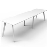 RAPIDLINE ETERNITY WORKSTATION 2 PERSON 1800 X 750MM NATURAL WHITE  WHITE SATIN