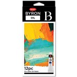 PAINT JASART BYRON OIL PAINT 12ML ASSORTED PACK 12