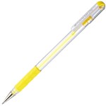 PENTEL K118 HYBRID GEL GRIP GEL INK PEN 08MM YELLOW