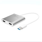 J5CREATE MULTI MONITOR ADAPTER USB 30 TO DUAL HDMI SILVER