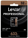 LEXAR PROFESSIONAL 633X 32GB SDXC UHS1 CARD  UP TO 95MBS READ45MBS WRITE U3 C10 V30HIGH QUALITY 1080P HD3D4K VIDEODSLRHD3D CAMERA