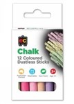 CHALK COLOURED EC NON TOXIC DUSTLESS PK12