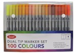 JASART DUAL NIB BRUSH FINELINER SET 100