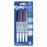 MARKER EXPO VIS A VIS WET ERASE WHITEBOARD FPOINT PK4 ASSORTED BLISTER