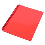DISPLAY BOOK SOVEREIGN A4 REFILLABLE GLOSS RED  20 PAGE