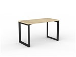 ANVIL DESK 1200 X 600MM BLACK FRAME OAK TOP
