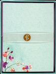 FUCHSIA BLOOMS STATIONERY SET