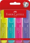 FABERCASTELL TEXTLINER HIGHLIGHTER CHISEL PASTEL ASSORTED WALLET 4