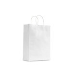 HUHTAMAKI FUTURE FRIENDLY PAPER BAG TWISTED HANDLE 420L X 320W X 110G MIDI WHITE PACK 50