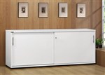 BLEND CREDENZA SLIDING DOOR LOCKABLE 1500 X 450 X 720MM WHITE